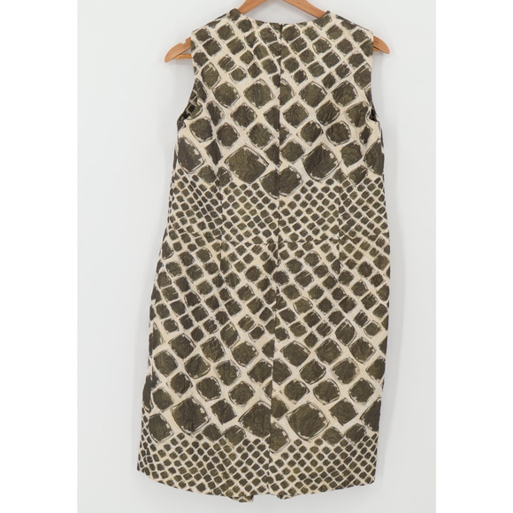 Pauw Amsterdam Structured Dress Metallic Snake Print Architectural Career Size 4 - Picture 2 of 11